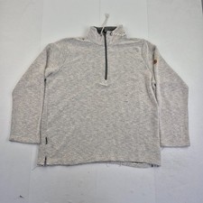 TRESPASS Jumper XL Grey Men's High Neck 1/4 Zip Cotton Blend Knit