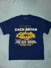 Zach Bryan / John Mayer Authentic 2025 “Go Blue” Show Shirt - Medium