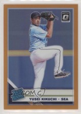 2019 Panini Donruss Optic Rated Rookies Orange Prizm 35/99 Yusei Kikuchi #77 8k4