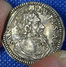 Italy, Vatican, Innocent XVi, Silver ½ Mezzo Grosso, San Paulus, 1676-84 - Read!