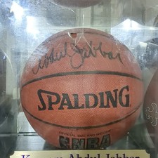 Spalding NBA Basketball Signed Kareem Abdul-Jabbar JSA Los Angeles Lakers