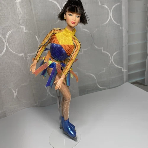 Michelle Kwan Articulated Vtg. Barbie Skater ~Asian~ 2001 Olympic Winter Games