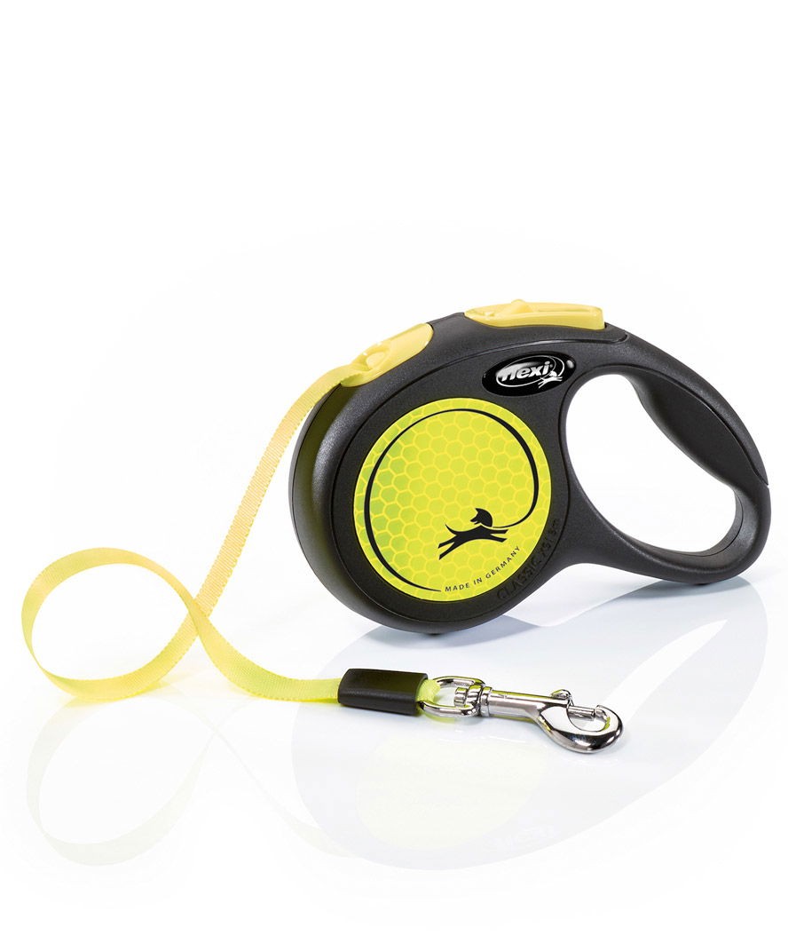 Flexi New Neon Guinzaglio Fettuccia 5 Metri - Sicurezza Notturna