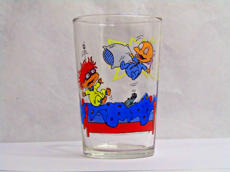 Rare French 2002 The Rugrats (Les Razmoket)  Mustard Juice Glass