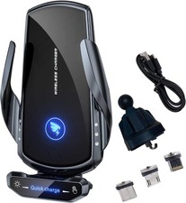 Wireless Car Charger Mount Automotive Electric Induction 15W Fast Charging Auto