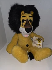 VINTAGE 1971 Animal Fair Hubert The Lion Harris Bank Plush W/Tag Glasses Off