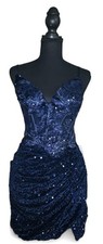 Dress Size 2. Blue sequin Detail. Perfect for Prom or Party.