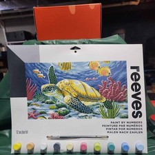 Reeves Sea Turtle Paint by Numbers Kit Adult Kids 12pc Ocean Art Craft