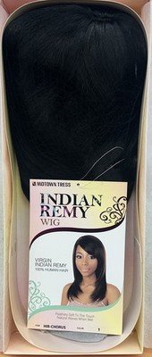 Motown Tress Indian Remy Wig HIR-Chorus Jet Black 100% Human Hair