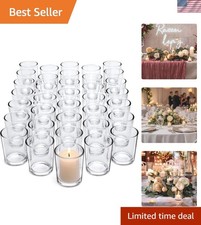 36 Clear Glass Votive  Tea Light Candle Holders - Perfect for Celebrations