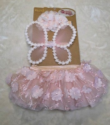 Elly & Emmy Whimsical Baby Fairycore Tutu Cake Smash Outfit Ethereal Photo Prop