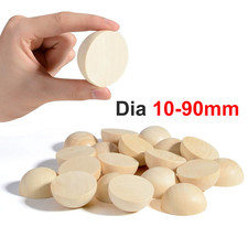 Natural Wooden Craft Half Balls/Spheres Wood Semicircle Semi-circle Dia 10-90mm
