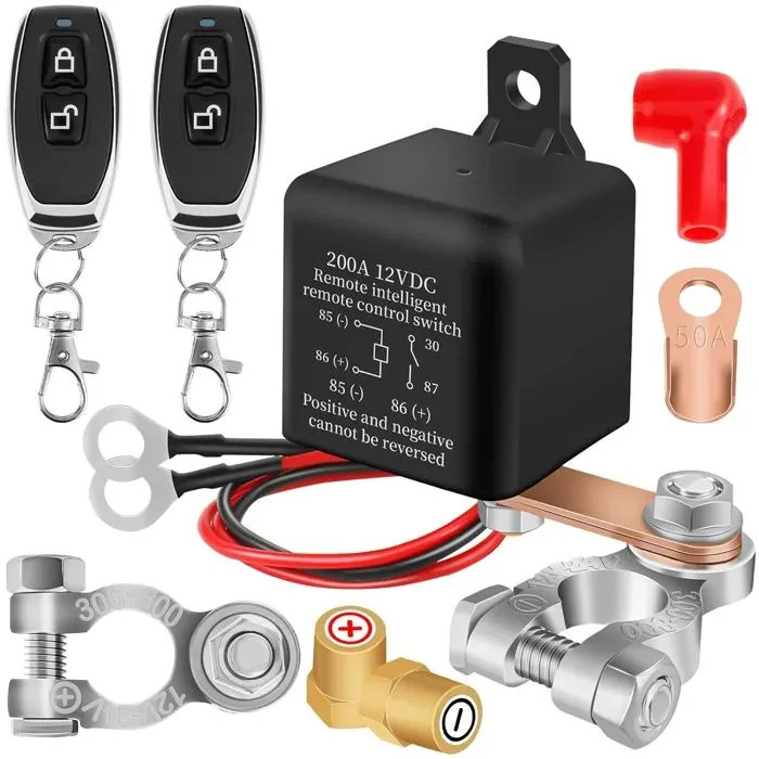 Relais Télécommande Coupe Batterie 12V pour Prévenir la Décharge sur Camion et Camping-Car