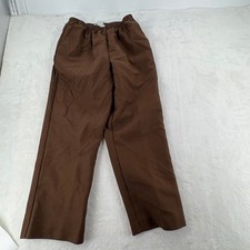 Alfred Dunner Pants Womens 12P Pull On Brown Petite Elastic Waist Straight Leg