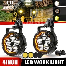 Pair Led Motorcycle Driving Fog Spot Light Auxiliary Lamp Whiteamber Whalo Drl Pair Led Motorcycle Driving Fog Spot Light Auxiliary Lamp Whiteamber Whalo Drl