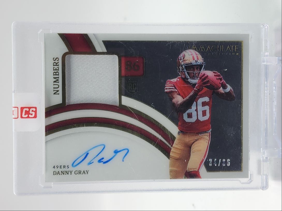 Danny Gray Panini Immaculate Collection Immaculate Numbers Rookie Patch Autographs #INADGR Base