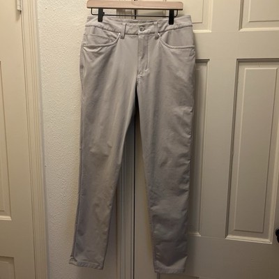 lululemon ABC Men's Gray Pants 30 Slim Tapered Stretch 5-Pocket Zip