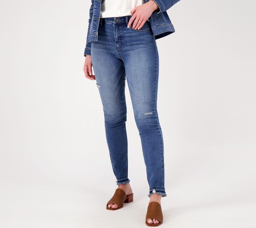 Candace Cameron Bure Women's Petite Pants 18P Pacific Denim Release Blue A513693 - Picture 3 of 4