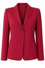 Tahari Red Size 10 Tailored Career Blazer Jacket Office Chic Classic