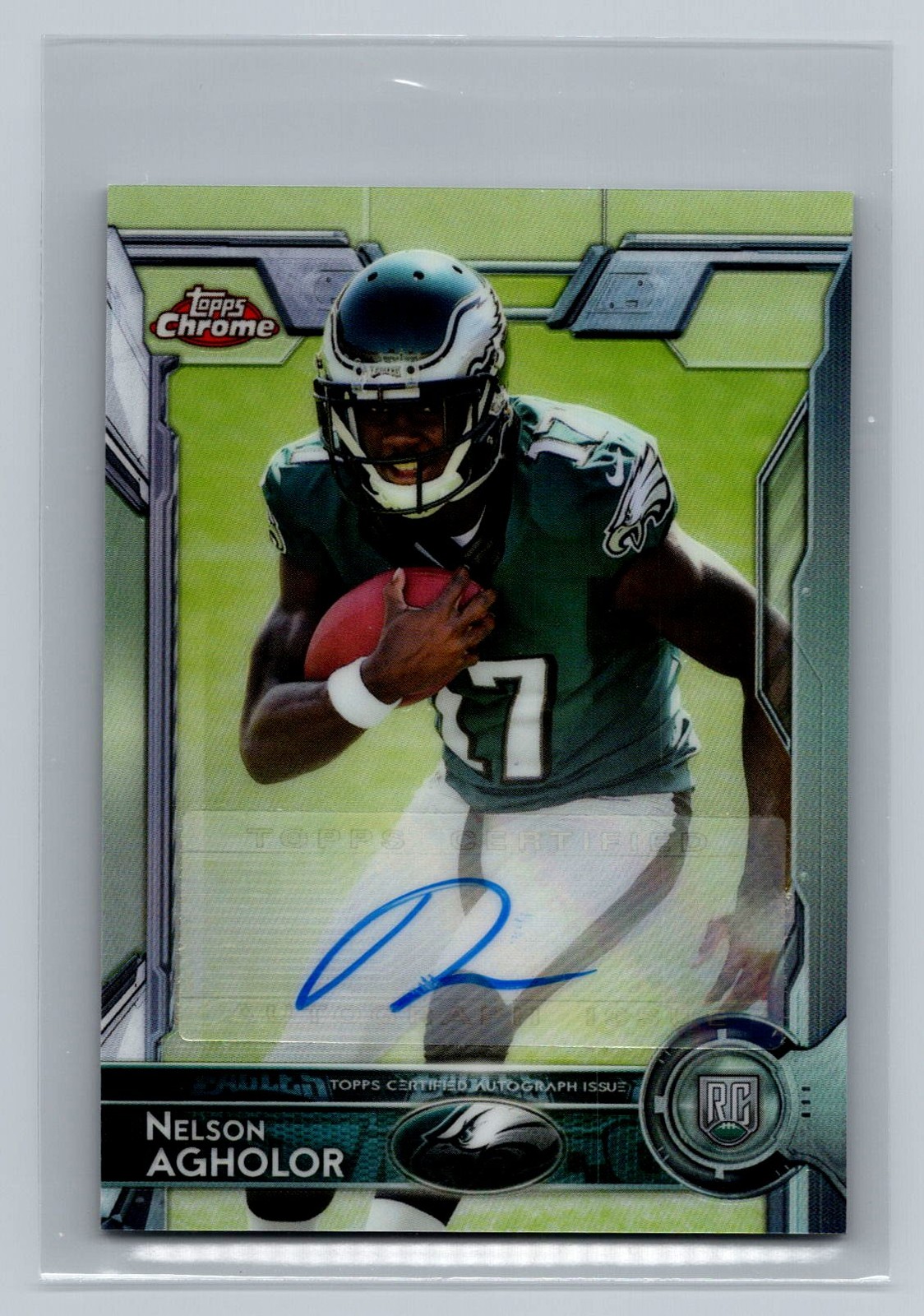 Nelson Agholor Topps Chrome Mini #146 Autograph-Refractor