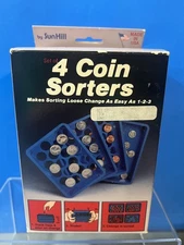 VTG 4 Sun Hill Coin Counters Dime Nickel Penny Quarter Sorter Trays