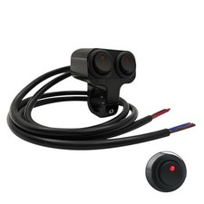 Handlebar Switch 7/8" for Motorcycle, ON-Off Light Switch with Dual Red Dot