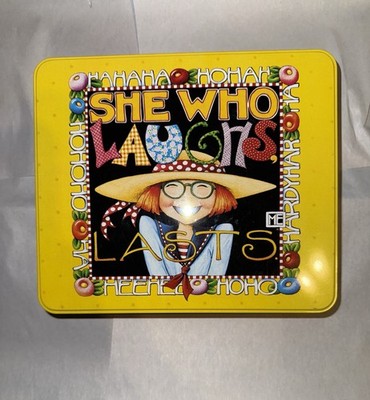 Mary Engelbreit She Who Laughs Lasts Tin Box JCPenney Exclusive Storage Decor