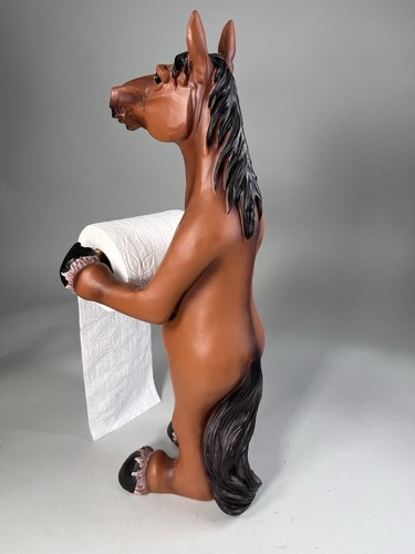 Standing Horse Toilet Ppaper Holder, Equestrian Western Ranch Farmhouse, 19" - Picture 6 of 10