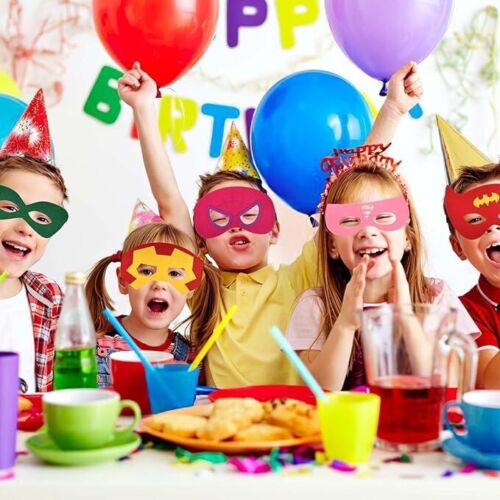 30 Pcs Superhero Masks for Kids Felt Cosplay Masks with Elastic Bands Kids Party - Picture 5 of 7
