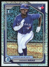 2024 Bowman Chrome Andres Arias #BCP-236 Mega Box Mojo Refractor 1st Blue Jays