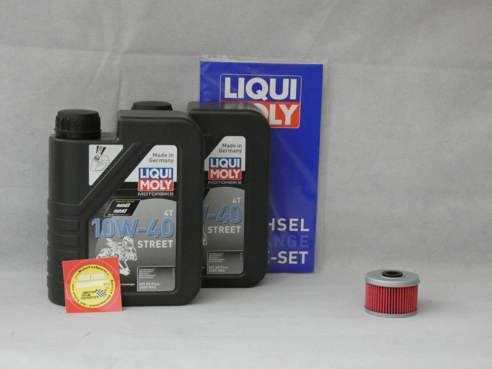 Oil change set Benelli BN 125 engine oil oil filter Liqui Moly