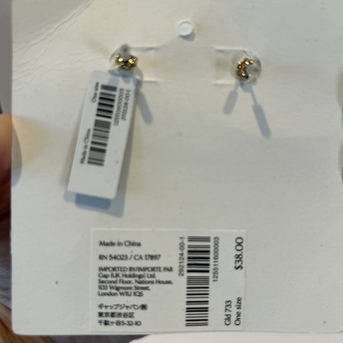 NWT- $38 banana republic cubic zirconia faux pearl dangle earring - Picture 4 of 4