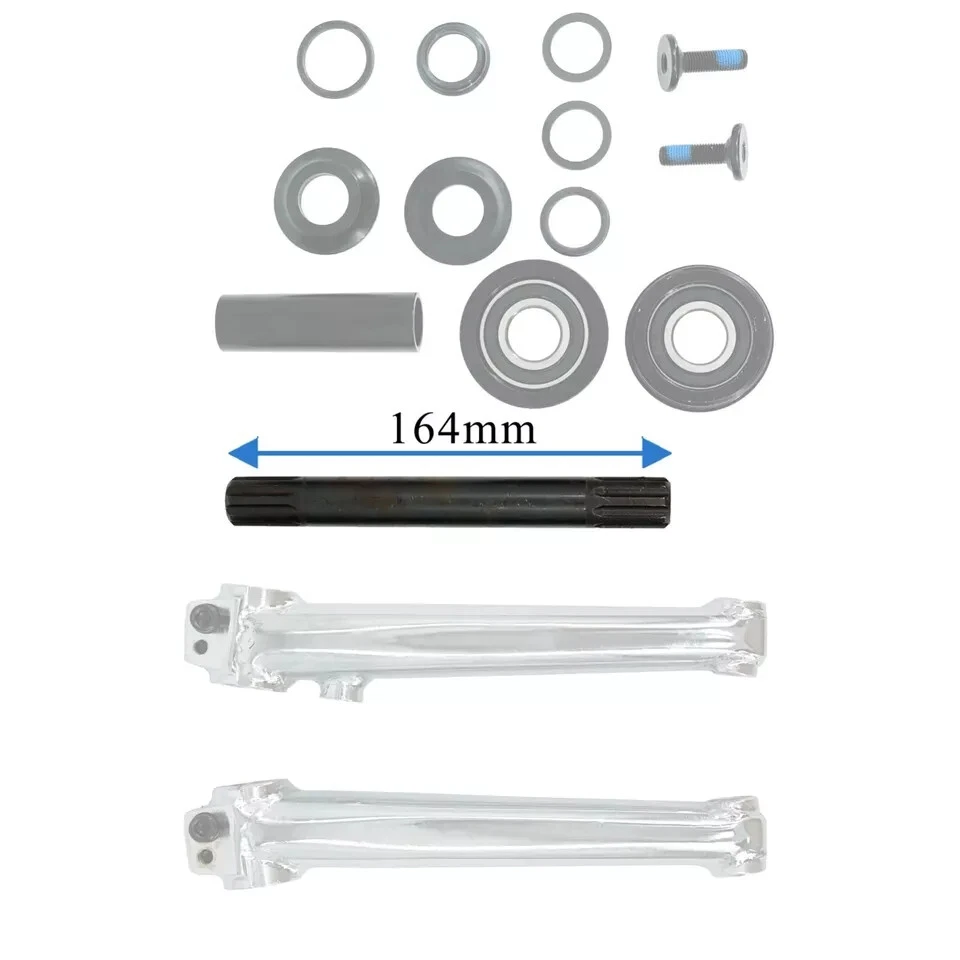 Шатуны BMX 170 мм 3 штуки с нижним кронштейном 9/16 BMX круизер велосипед шатуны - Изображение 4 из 4