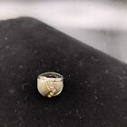 Cubic Zirconia Ring Size 4/5 Sparkly Sterling Silver Chevron Pave Rhinestone