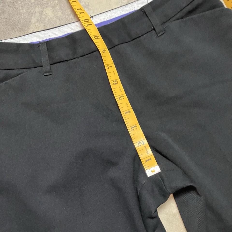 Pantalones Vivienne Tam para mujer 6 pantalones negros tiro medio pierna acampanada oficina tejido Foto 3 de 4