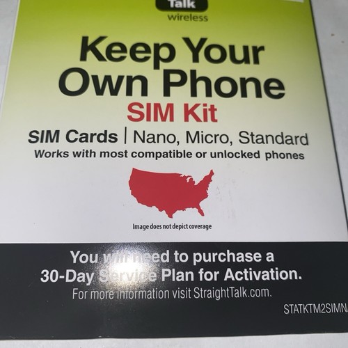 IPhone Sim Card Cdma Only Keep Your Own Phone To Straight Talk cell phone kit - Picture 2 of 3