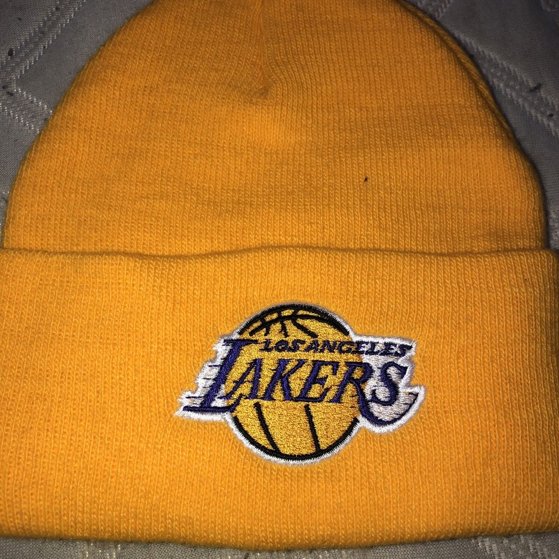 Los Angeles Lakers Hat KIDS Winter Knit Beanie Vintage Cap