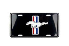 Ford Mustang Vehicle License Plate Muscle Car Horse Black Aluminum Car Tag Ford Mustang Vehicle License Plate Muscle Car Horse Black Aluminum Car Tag
