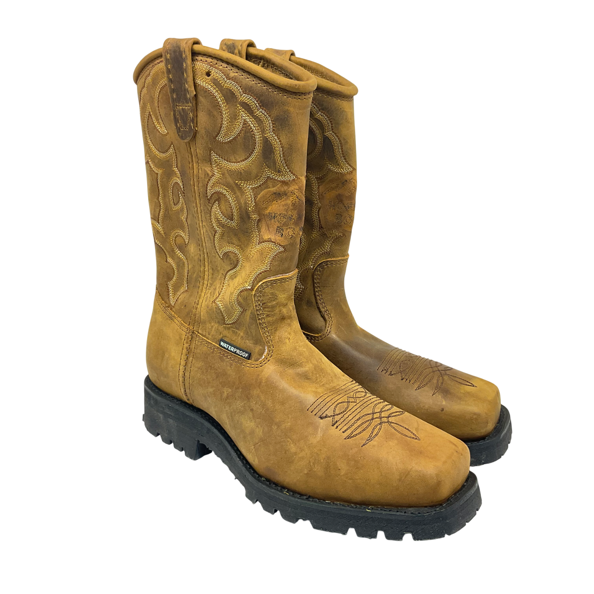 Hoffman Men's Grindstone Lineman Boots *Made In USA* Brown Leather