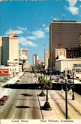 Annie Walker, Red, Prak, TEXACO, Canal Street, New Orleans, Louisiana Postcard