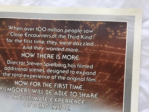 "Close Encounters Of The Third Kind" 1980 Original Movie Poster 1st Issue 27x40 - Picture 5 of 7