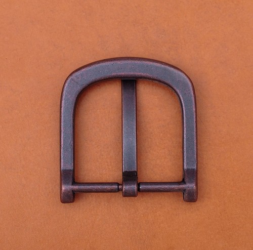 Hebilla de cinturón de un solo pasador retro de cobre de alta calidad para hombre ajuste correa de 40 mm - Imagen 8 de 11