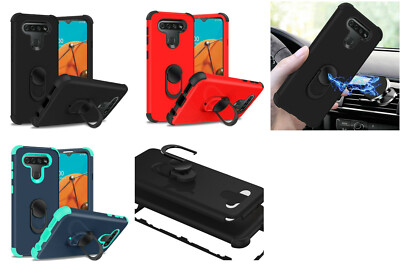 For LG Reflect L555DL LG K51 Q51 King Ring Stand Case Phone
