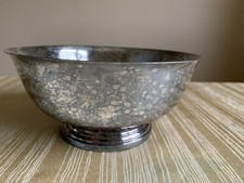 Bol de service Gorham 9" EP YC781 plaque argentée piédestal pied argent