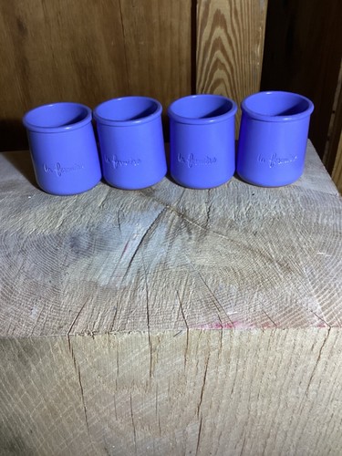 Blue Glazed Terra Cotta Yogurt Pots La Fermiere Set Of 4