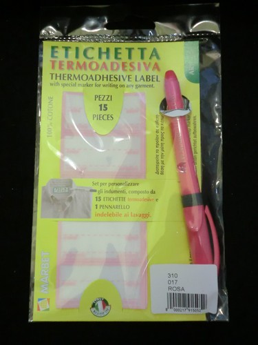 ETICHETTE TERMOADESIVE MARCABIANCHERIA PER NOMINARE MAGLIE SET ASILO PANTALONI - Picture 2 of 3