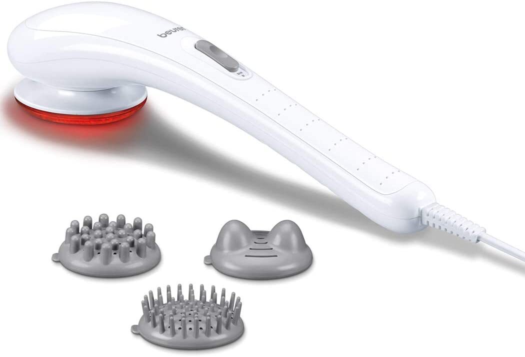 Beurer MG21 Infrared Massager for Back, Shoulders 3 Massage Varying Attachments