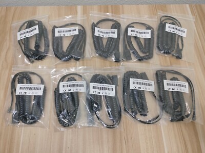 (LOT OF 10) TruVoice For Plantronics U10PS RJ9 Headset Direct Connect Cord