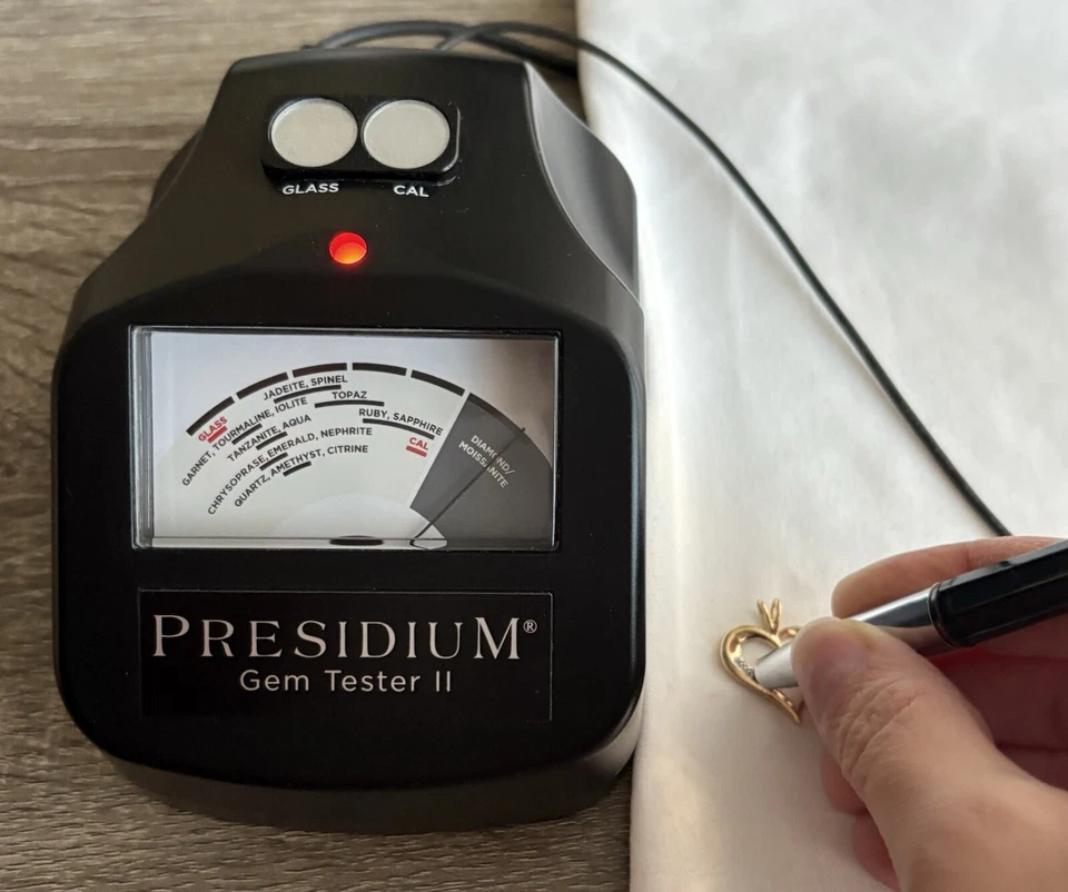 10K Yellow Gold Ruby Diamond Accent Heart Pendant Open Heart Vintage CI - Image 3 of 4