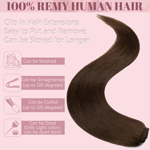 LIQUIDACIÓN Clip en Extensiones de Cabello Humano Real 100% Remy Ombre 8 PIEZAS Trama Cabeza Completa - Imagen 13 de 71